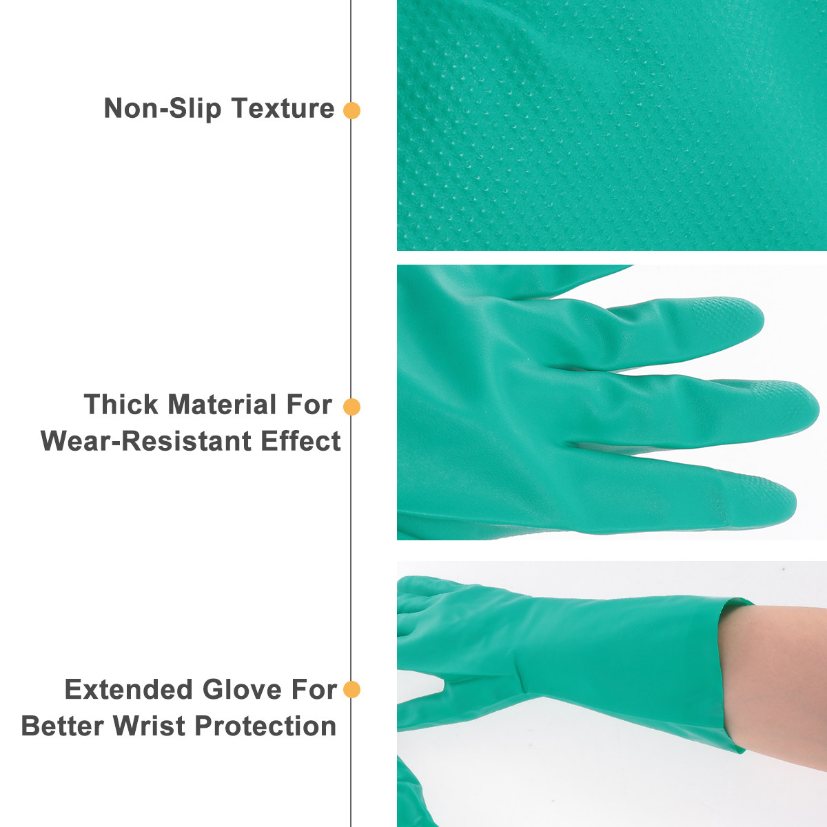 Dish Glove Rubber - 1 Paio di Guanti Impermeabili per