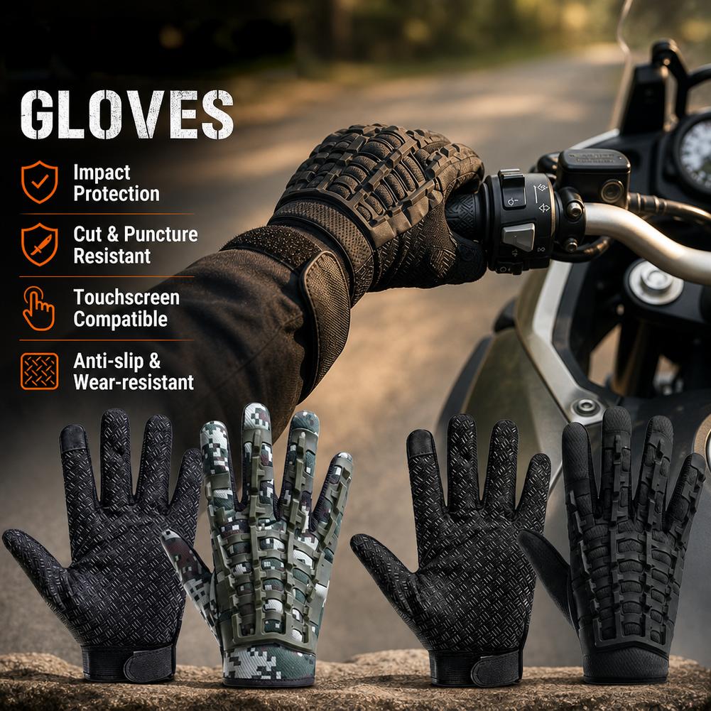 Work Glove Impact - Guanti Tattici Touchscreen per Moto, Guanti