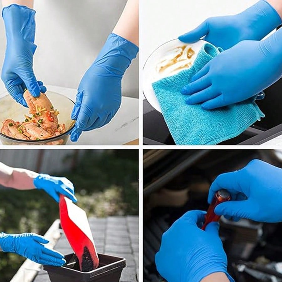 Rubber Glove Cleaning - 100 pezzi di guanti monouso in